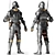 Gothic German Armor Replica 3D model small image 1