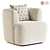 Elegant Nidou Armchair Design 3D model small image 1