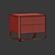 Modern Bedside Table Soft Geometry 3D model small image 2