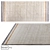 ORITO KAN04-SAND Modern Wool Rug 3D model small image 1