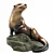 Bronze Otter Garden Sculpture 3D model small image 1