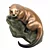 Bronze Otter Garden Sculpture 3D model small image 5