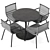 Designer RODA Dining Set 3D model small image 5