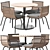 Designer RODA Dining Set 3D model small image 13