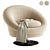 Elegant Swivel Chair Nemo 3D model small image 1