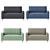 Ines Vertical Sofa: 5 Upholstery Options 3D model small image 2