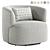 Bernado Swivel Barrel Chair: Modern Elegance 3D model small image 1