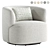 Bernado Swivel Barrel Chair: Modern Elegance 3D model small image 2