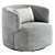 Bernado Swivel Barrel Chair: Modern Elegance 3D model small image 6