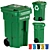 Urban Street Trash Receptacle Bin 3D model small image 1