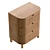 Juliette 3 Drawer Dresser: Urban Sophistication 3D model small image 5