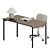 Scandinavian Style Workspace Set with Chair 3D model small image 7