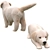 Golden Retriever Puppies Miniatures 3D model small image 3