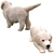 Golden Retriever Puppies Miniatures 3D model small image 8