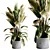 Concrete Indoor Plant Set 495 3D model small image 1