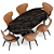 Apriori Dining Set in Noir Desir 3D model small image 2