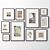 Variety Wood Picture Frames Set 3D model small image 2