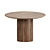 Modern Round Walnut Dining Table 3D model small image 3