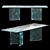 Vintage Glass Table 3D model small image 1