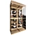 Sophisticated Wine Cellar Display 3D model small image 5