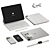 Apple White Tech Set Bundle 3D model small image 1