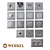 Silver Matte Werkel Sockets & Switches 3D model small image 1