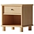 Elegant Elora Nightstand in Walnut 3D model small image 1