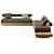 Teak Bondi L-Sectional Sofa 3D model small image 2