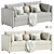 Modern Folding Sofa Model 3D 3D model small image 1