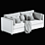 Modern Folding Sofa Model 3D 3D model small image 3