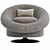 Elegant Swivel Chair Nemo 3D model small image 3