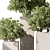 Botanical Garden Outdoor Planter 3D model small image 2