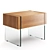 Cosmo Somerset Nightstand with Glass Legs 3D model small image 5