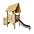 Kids Playhouse with Slide & Swing 3D model small image 2