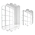 Arc Design Mirror Set, Versatile Hanging 3D model small image 1