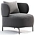 Elegant AKIKO LOUNGE Armchair Collection 3D model small image 3