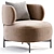 Elegant AKIKO LOUNGE Armchair Collection 3D model small image 4