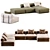 Elegant Shinto Corner Sofa Design 3D model small image 3