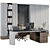 Industrial Chic Boss Desk Furniture 3D model small image 1