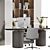 Industrial Chic Boss Desk Furniture 3D model small image 3