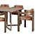 Sleek Modern Dining Set763 3D model small image 4