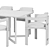 Sleek Modern Dining Set763 3D model small image 5