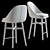 Sleek Modern Breakfast Bar Stool 3D model small image 3