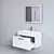 Modern White Bathroom Vanity Set 3D model small image 5