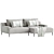 Modern Albi Right Corner Sofa 3D model small image 2