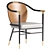 Luxury Leather Dining Chair 3D model small image 2