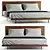 Sleek Minotti Bed Scene Pack 3D model small image 2