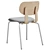 Modern Upholstered Stackable HD Chair 3D model small image 5