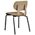 Modern Upholstered Stackable HD Chair 3D model small image 6