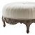 Elegant Light Round Ottoman 3D model small image 2